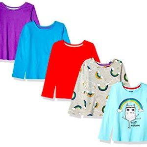 5 Girls long sleeve tops  size XS 4-5 new